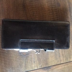 Hobo Wallet, black leather